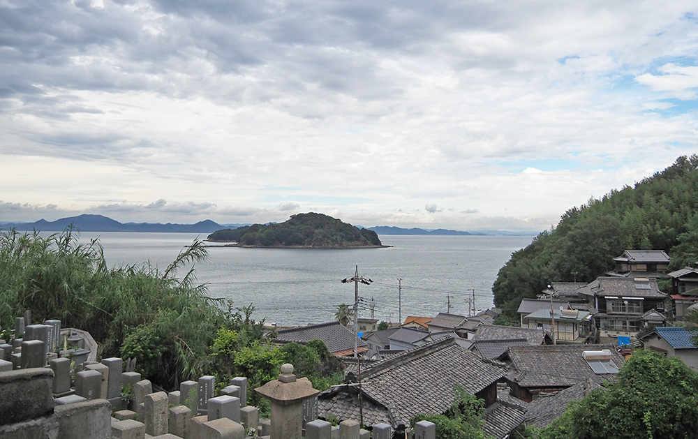 五輪石塔群からの眺め